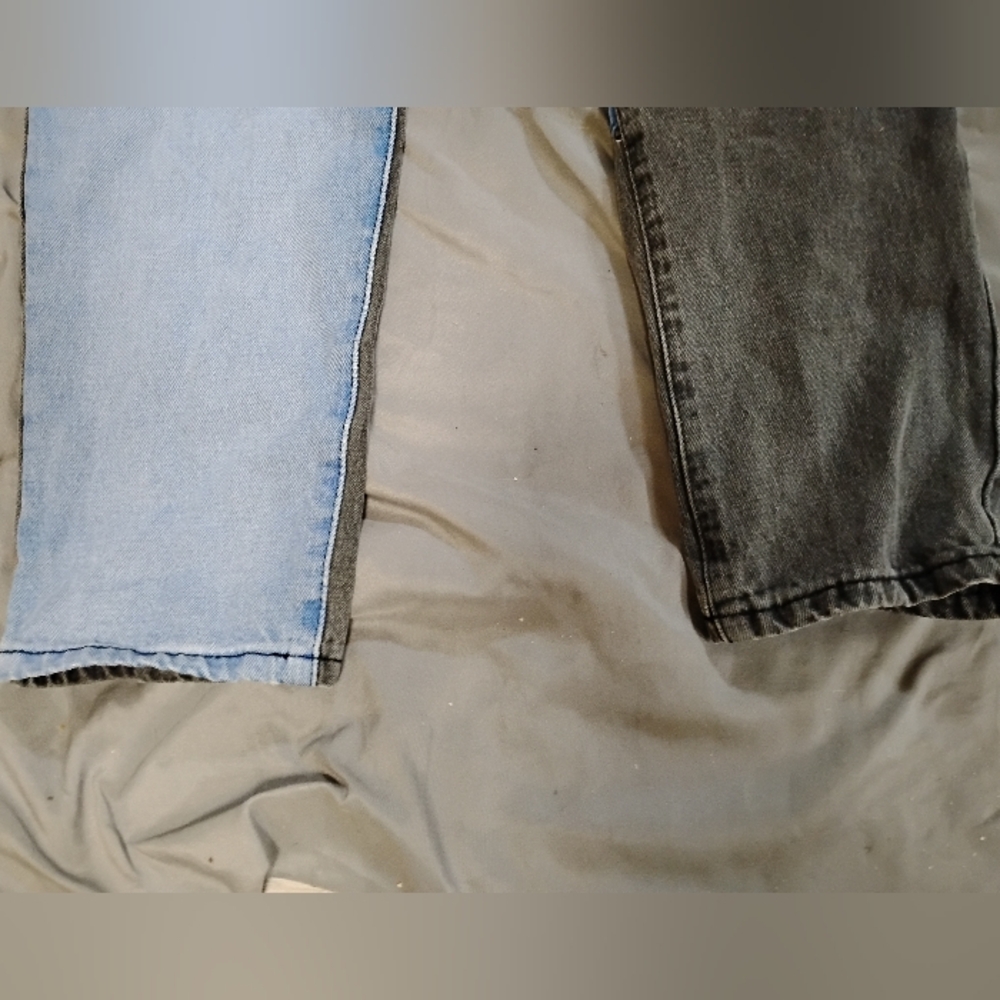 Boohoo Blu Colorblock Jeans Size 6 View 2